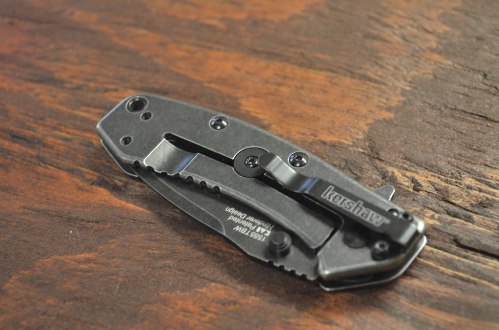 Kershaw Cryo Tanto Edge Folding Knife – BlackWash – Knife Place