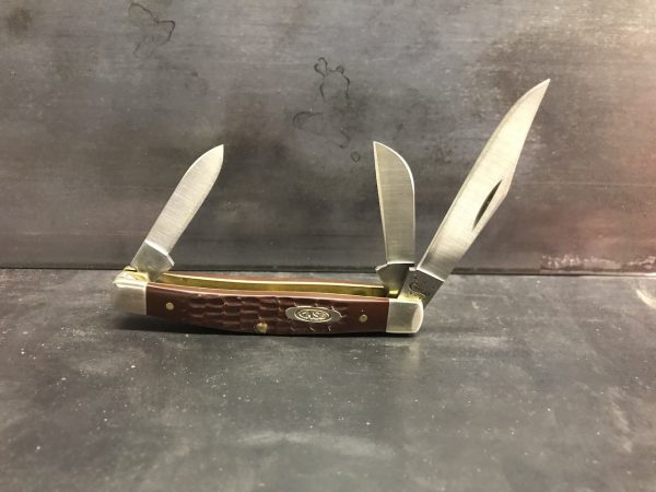 Case Medium Brown Stockman with Sheepfoot Blade Pocket Knife